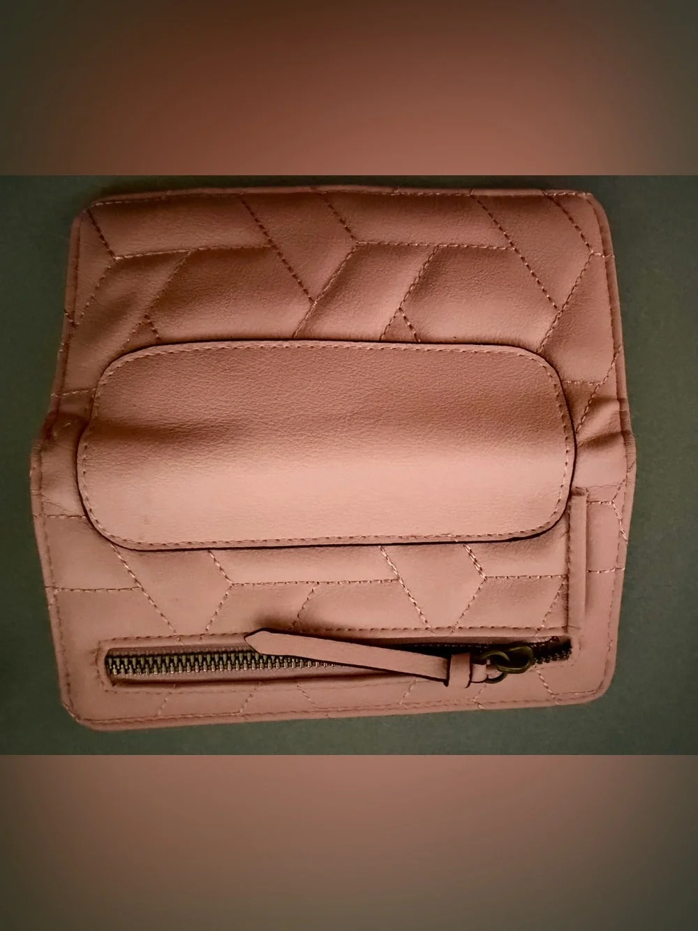 Pink Quilted Zippy Wallet